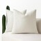 18x18 Inch Decorative Pillow Covers for Couch Bed Set of 2 Textured Boucle Neutral Throw Pillows White Accent Solid Cushion Pillowcase Cozy Soft Chair Sofa Livingroom Home Decor